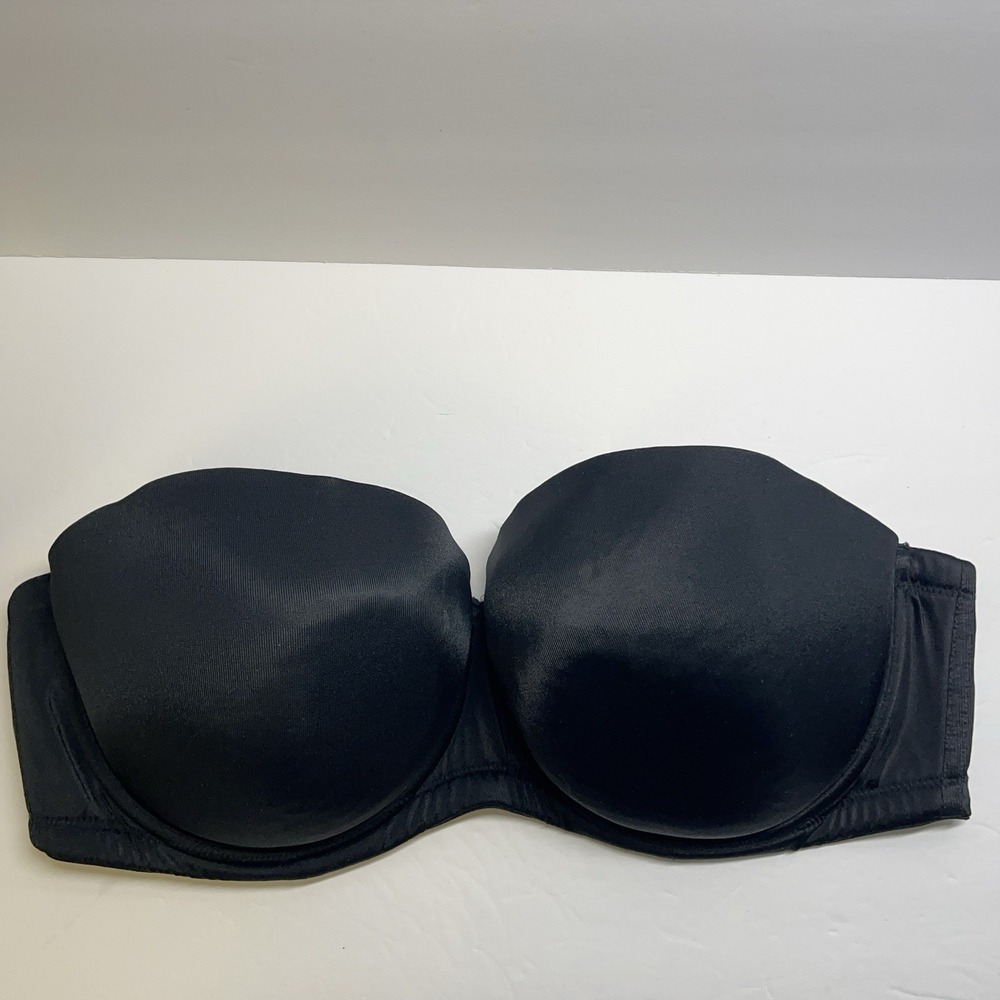 Cacique Womens 42D‎ Black Underwired Strapless Padded Sexy Sensual Bra